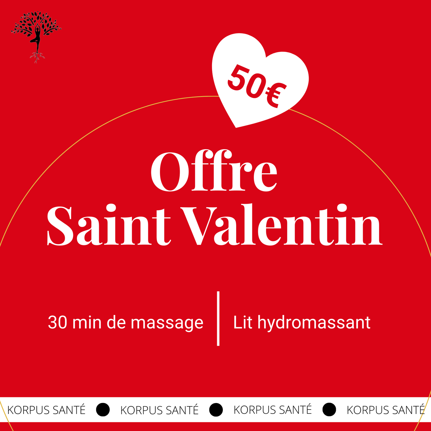 💖 Offre Saint-Valentin – Massage & Lit Hydromassant à Enghien-les-Bains